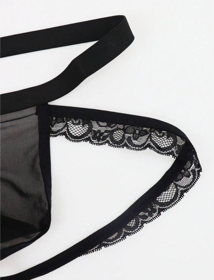 Eclipse Lace Open-Back Thong